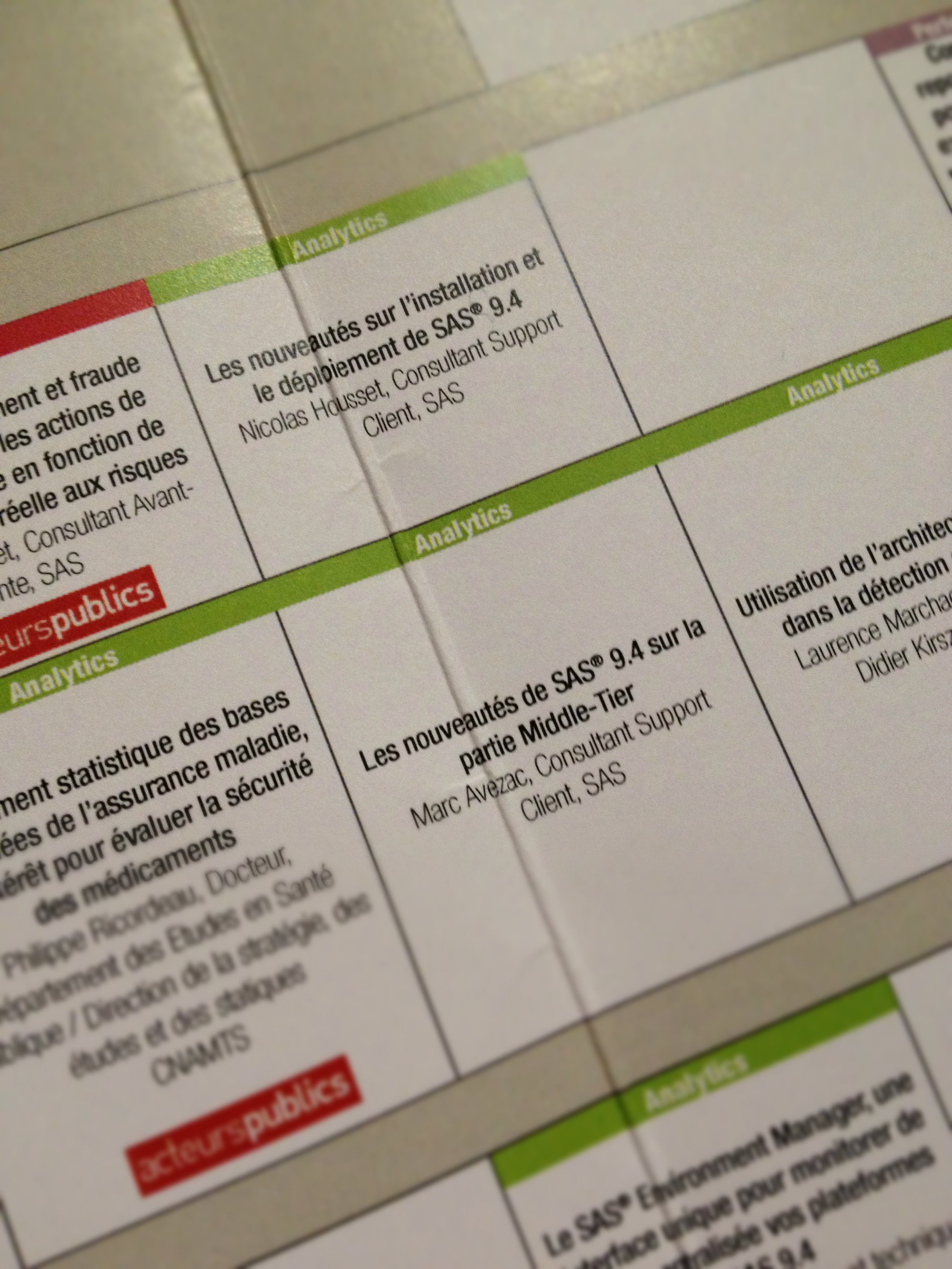 Présentation au SAS Forum