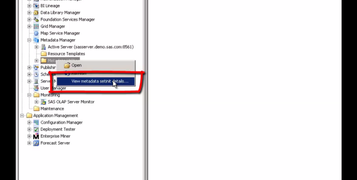 Affichage des informations SID dans les métadonnées