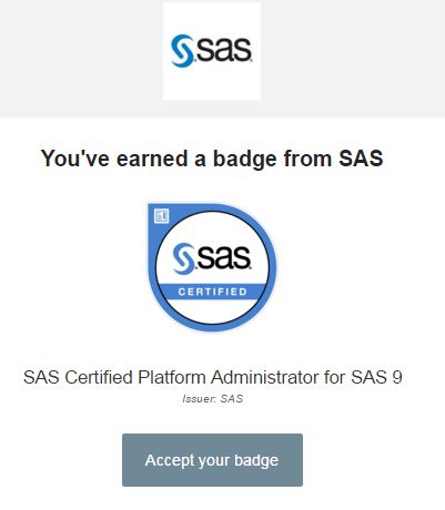 Nouveau badge de certification SAS
