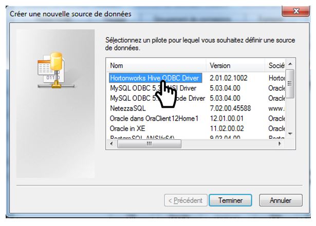 Se connecter à Hortonworks via SAS/ACCESS to ODBC.