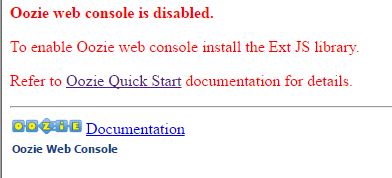 Oozie web console is disabled.
