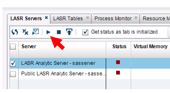 Démarrer un serveur SAS Lasr